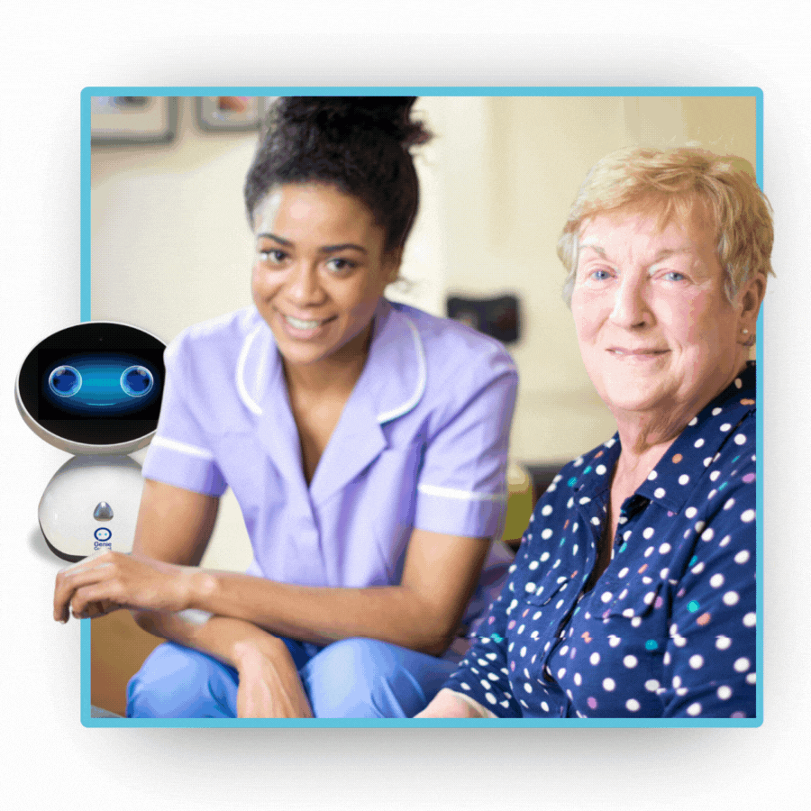 Hybrid care worker and robot